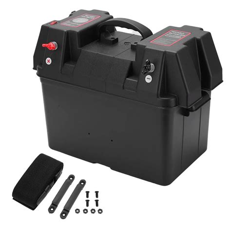 electric trolling motor battery box|battery box with 12v outlet.